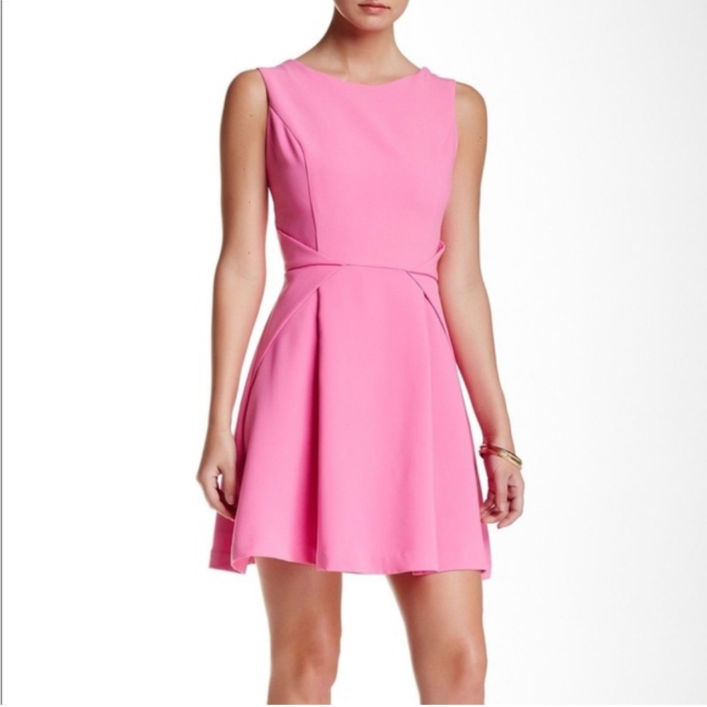 Adelyn Rae Light Pink Strappy Back Fit & Flare Dress Size M